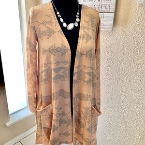 Lularoe Caroline Cardigan Aztec Print Small NWT #105